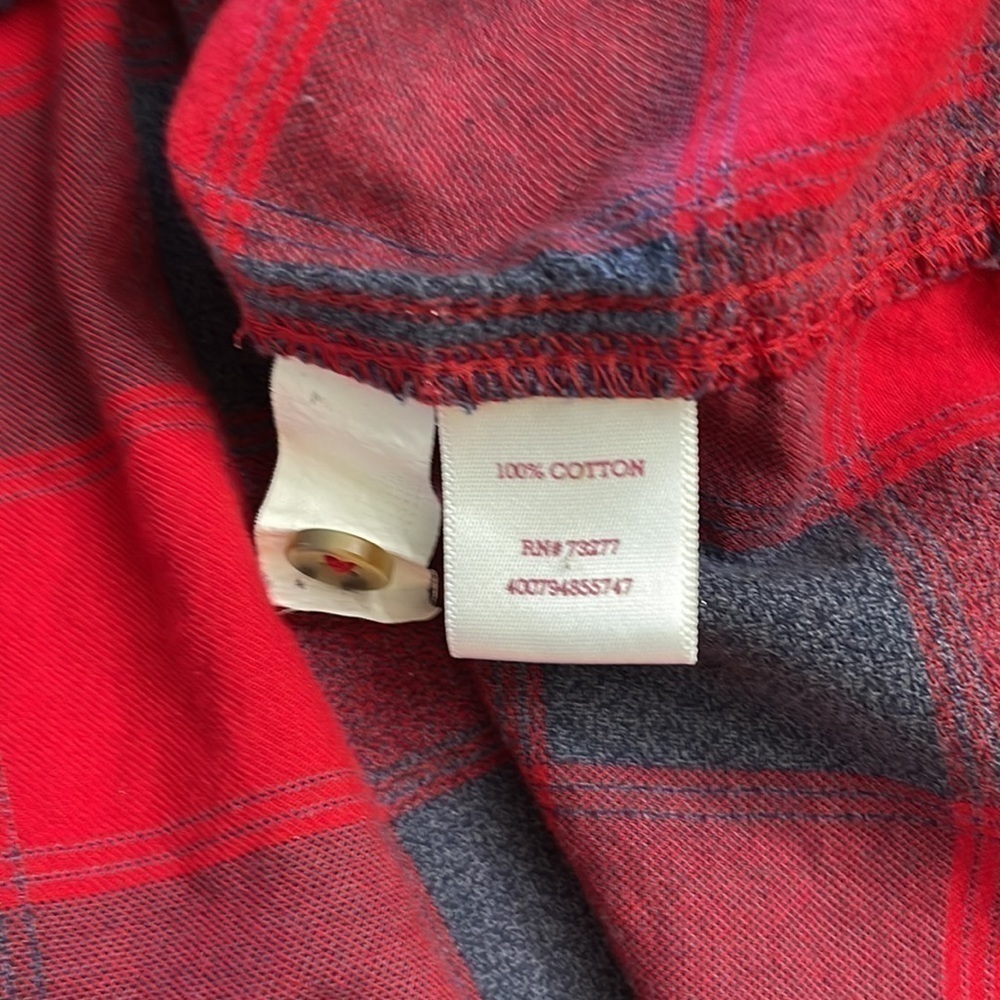 SO, PERFECTSHIRT. LONG SLEEVE, BUTTON DOWN, RED & DENIM BLUE PLAID SHIRT.SIZE XL - Picture 4 of 4